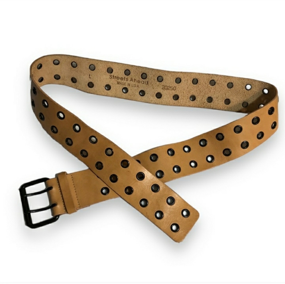 STREETS AHEAD Tan Leather Belt EUC!